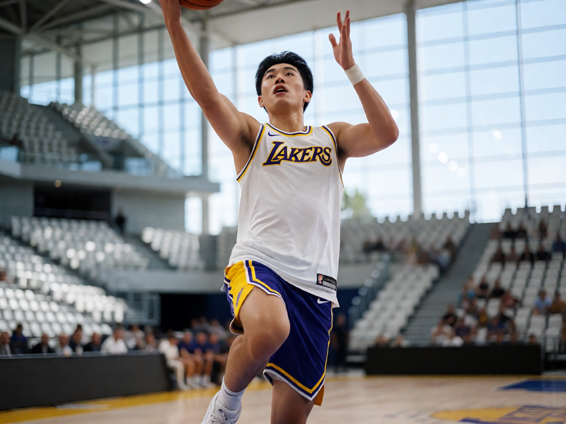 NBA湖人队核心球员比赛瞬间